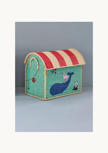 Medium Raffia Kurv 'Zoo'