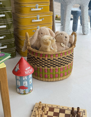 Round Green Basket Medium