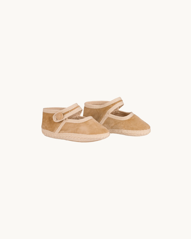 Baby Sko Fløjl Beige