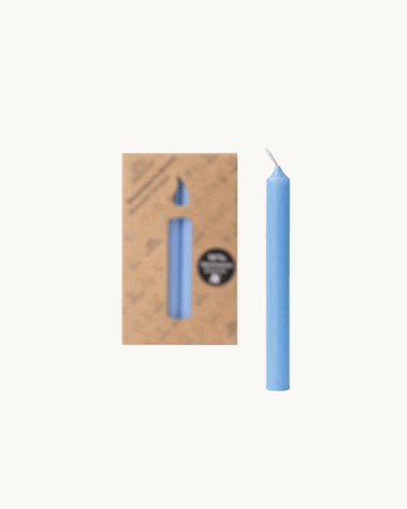 Beeswax Candles Box of 12 Blue
