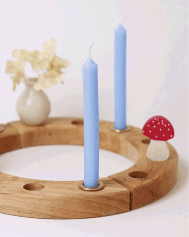 Beeswax Candles Box of 12 Blue