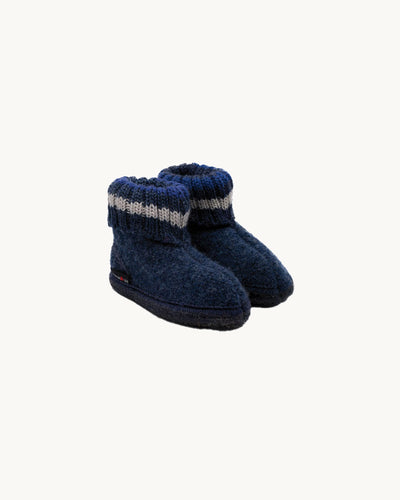 Wool Indoor Shoes Navy Blue