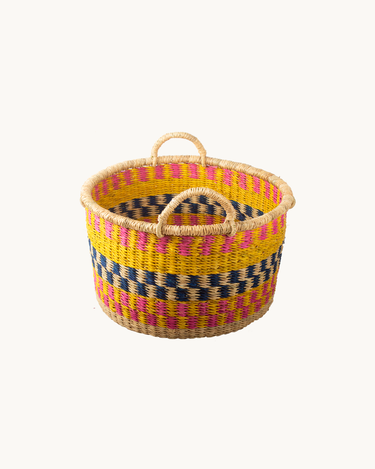 Round Yellow Basket Medium