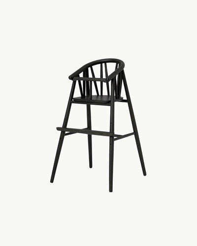 Saga High Chair Black Stained Oak