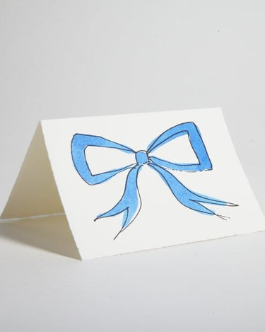 Hand-Painted Card Envelope in Blue Ribbon from Scribble & Daub