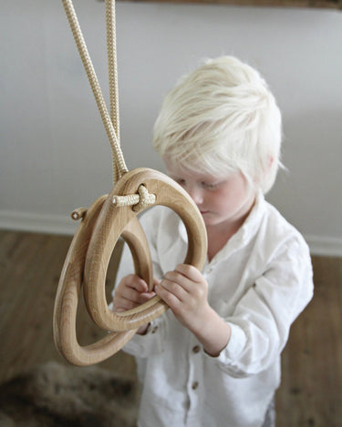 Oak Gymnastic Rings in Beige from Lilagunga